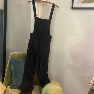 Madewell Black Denim Overalls Classic Bib Style